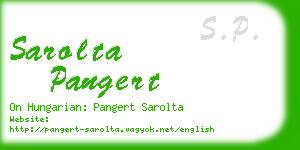 sarolta pangert business card